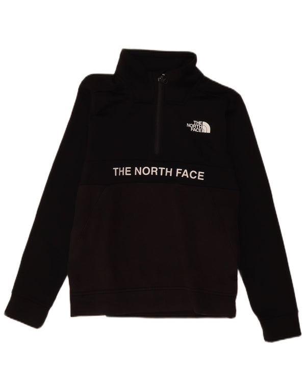 The North Face Boys Graphic Sweatshirt Jumper 12-13 Years Large Black