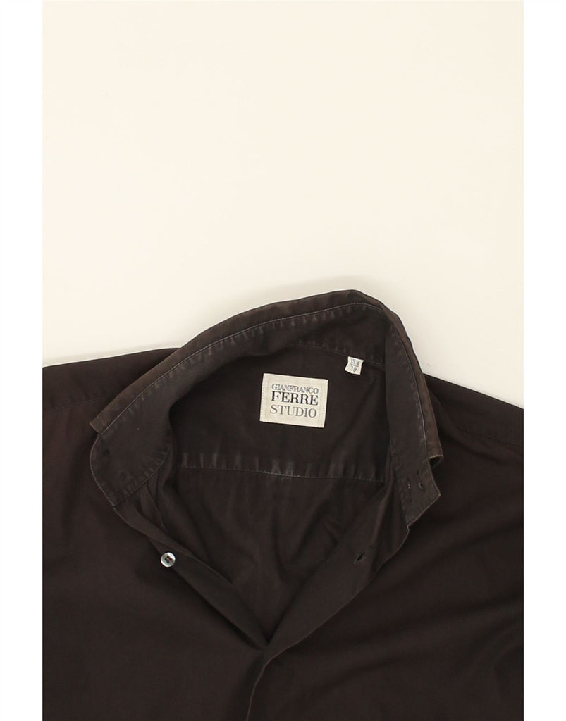 GIANFRANCO FERRE Mens Shirt Size 15 1/2 39 Medium Black Cotton | Vintage Gianfranco Ferre | Thrift | Second-Hand Gianfranco Ferre | Used Clothing | Messina Hembry 