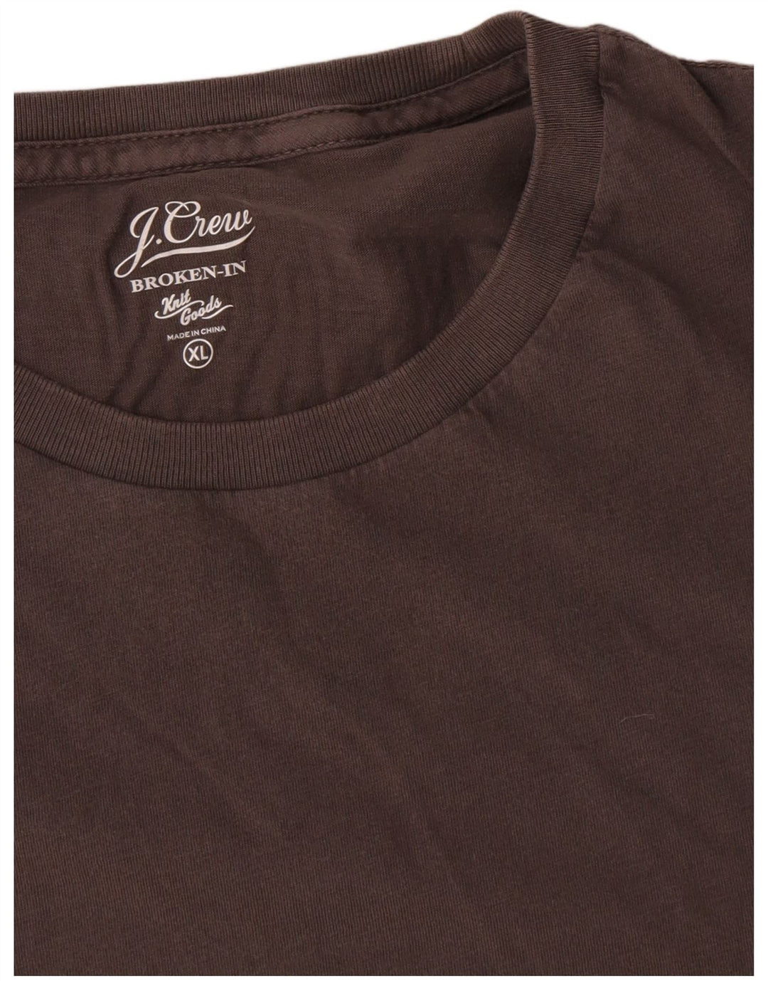 J. Crew Mens T-Shirt Top XL Brown Cotton