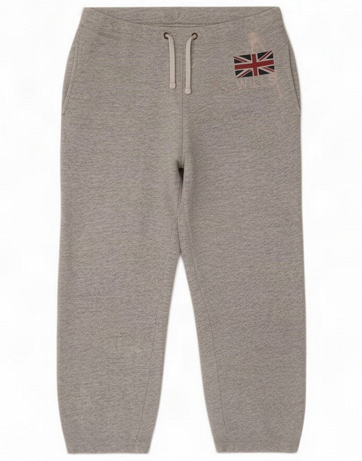 Jack Wills Mens Graphic Tracksuit Trousers Medium Grey Cotton