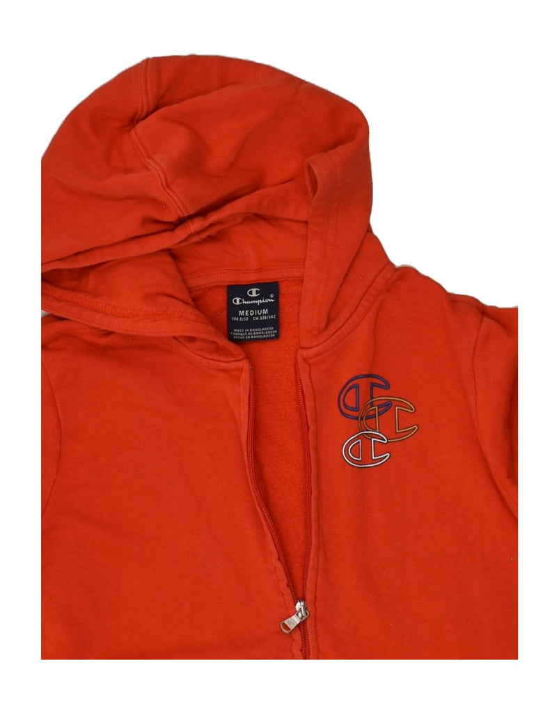 CHAMPION Boys Zip Hoodie Sweater 9-10 Years Medium Red Cotton | Vintage Champion | Thrift | Second-Hand Champion | Used Clothing | Messina Hembry 