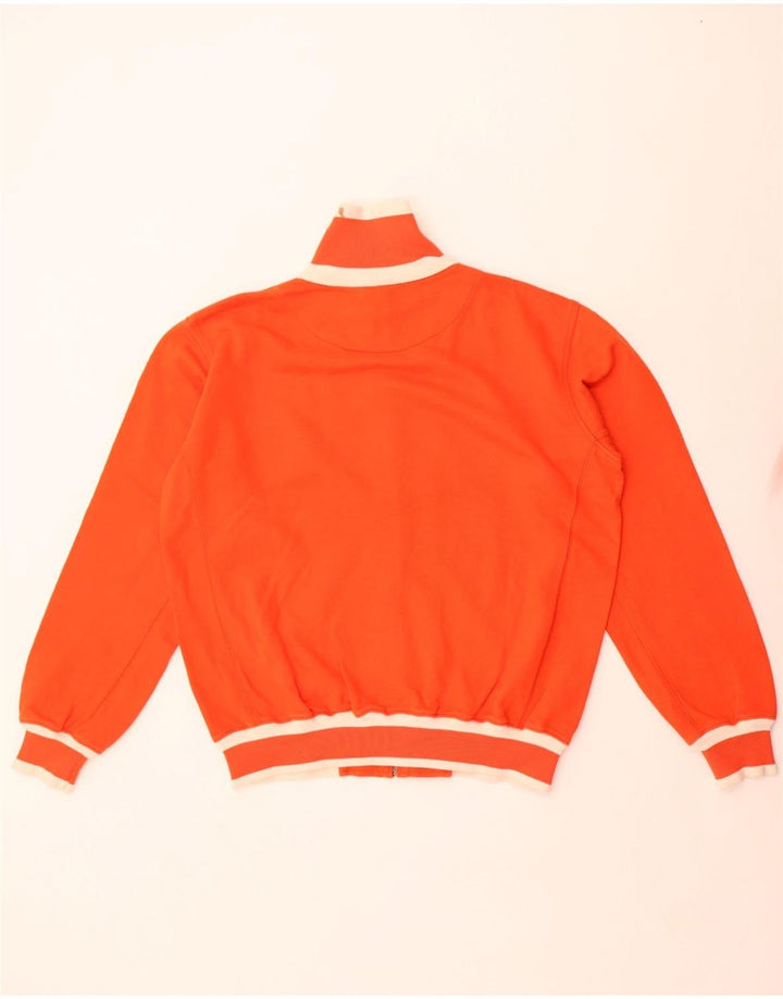 Kappa Mens Tracksuit Top Jacket Medium Orange Cotton