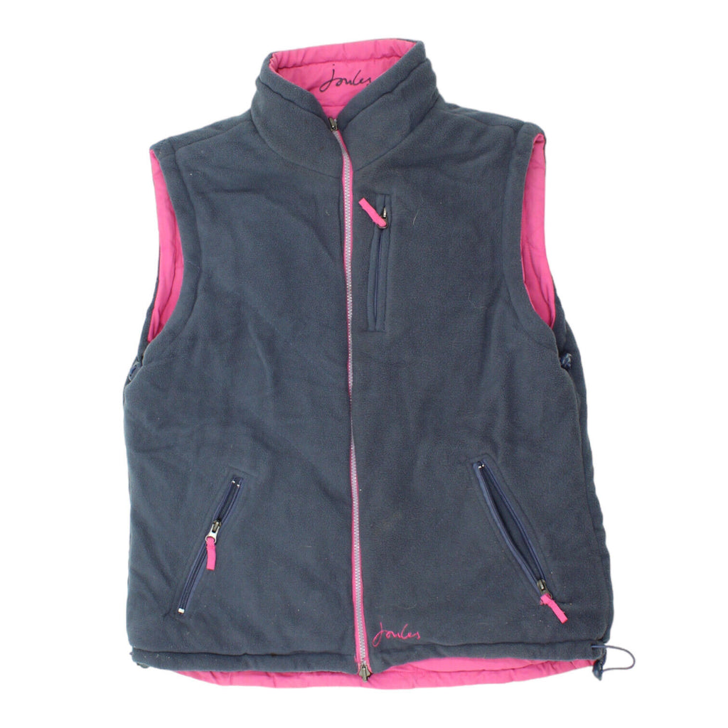 Joules Womens Pink Navy Reversible Padded Fleece Gilet Jacket | Vintage Designer | Vintage Messina Hembry | Thrift | Second-Hand Messina Hembry | Used Clothing | Messina Hembry 