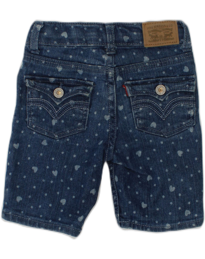 LEVI'S Girls Denim Shorts 2-3 Years W21 Blue Spotted Ramie | Vintage Levi's | Thrift | Second-Hand Levi's | Used Clothing | Messina Hembry 