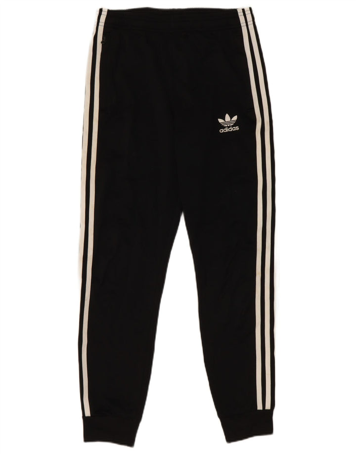 Adidas Boys Tracksuit Trousers Joggers 11-12 Years  Black Polyester
