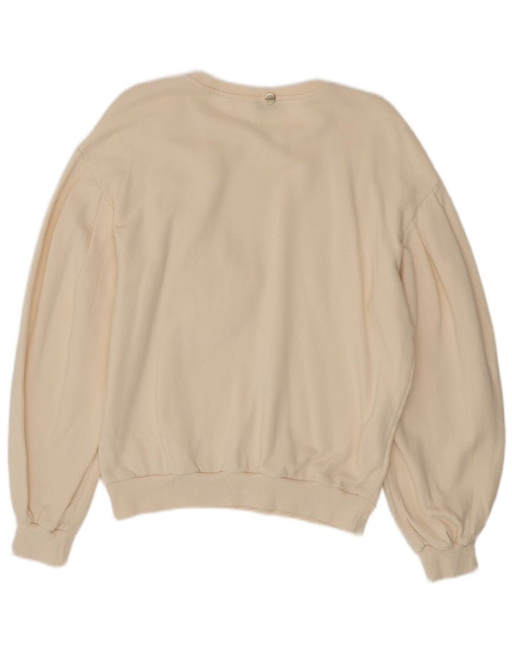 Liu Jo Womens Sweatshirt Jumper UK 14 Medium Off White Floral