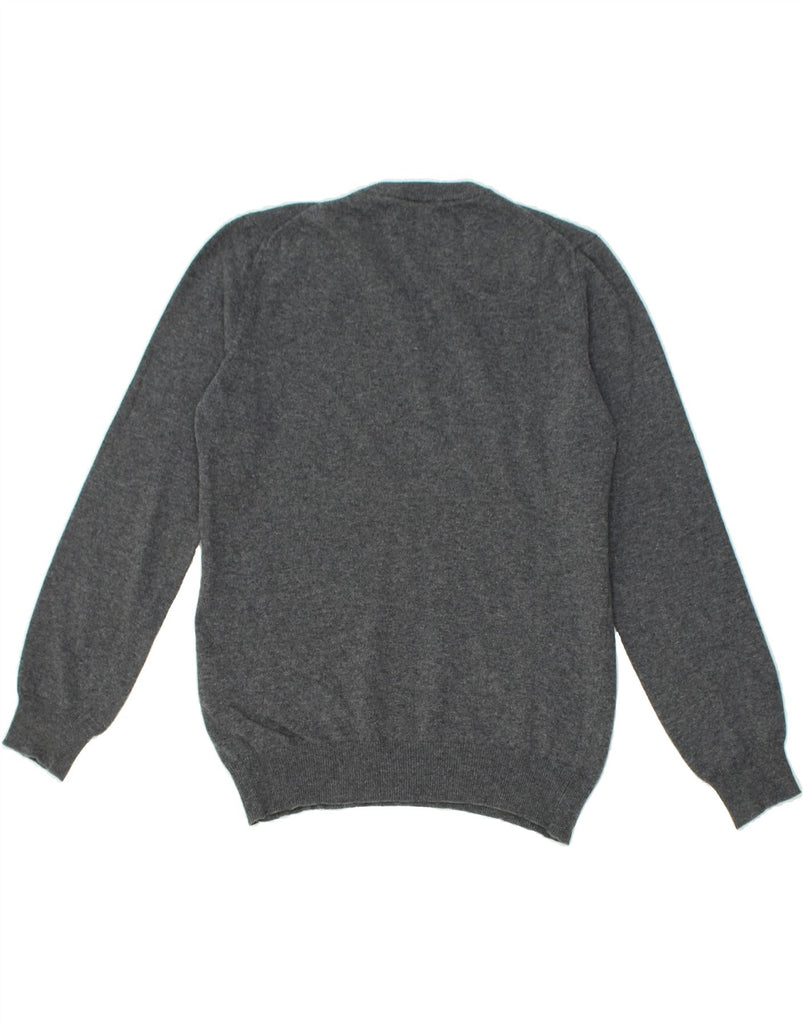 GANT Mens V-Neck Jumper Sweater Medium Grey Wool | Vintage Gant | Thrift | Second-Hand Gant | Used Clothing | Messina Hembry 