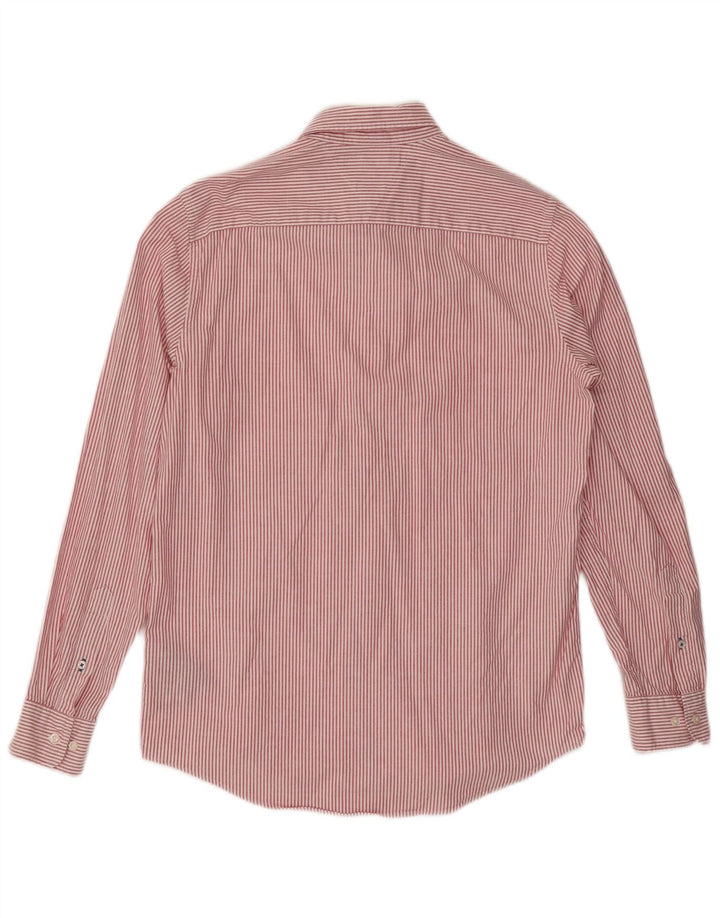Tommy Hilfiger Mens Slim Fit Shirt Large Red Pinstripe