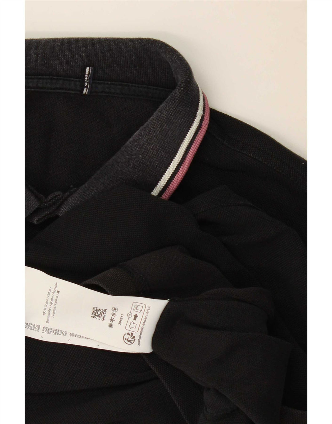 Fred Perry Mens Polo Shirt Medium Black Cotton