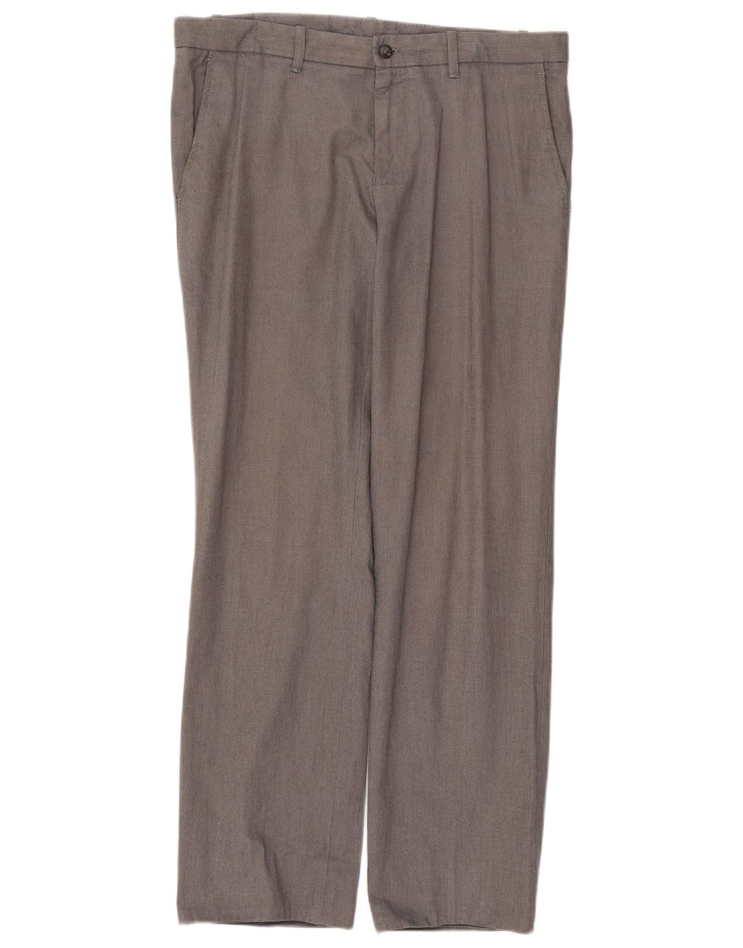 Gant Mens Straight Chino Trousers W33 L31 Grey Cotton