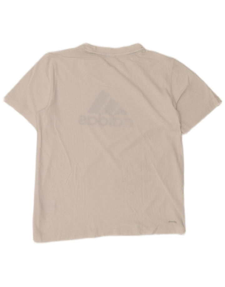 Adidas Mens Graphic T-Shirt Top Small White Cotton Sports