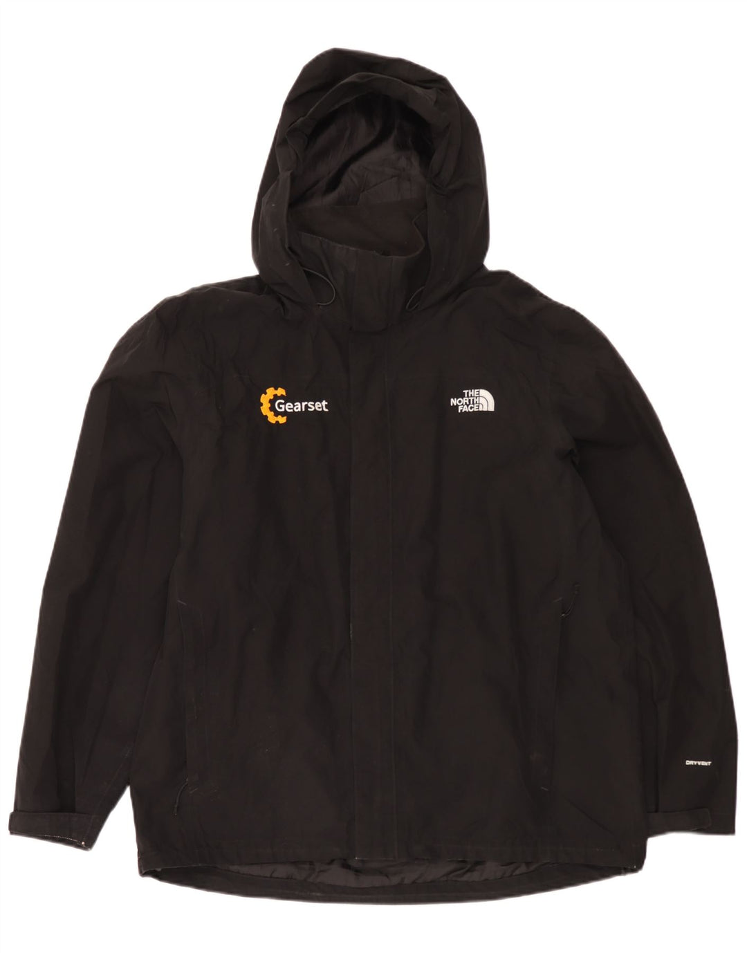 The North Face Mens Hooded Rain Jacket UK 42 XL Black Polyester