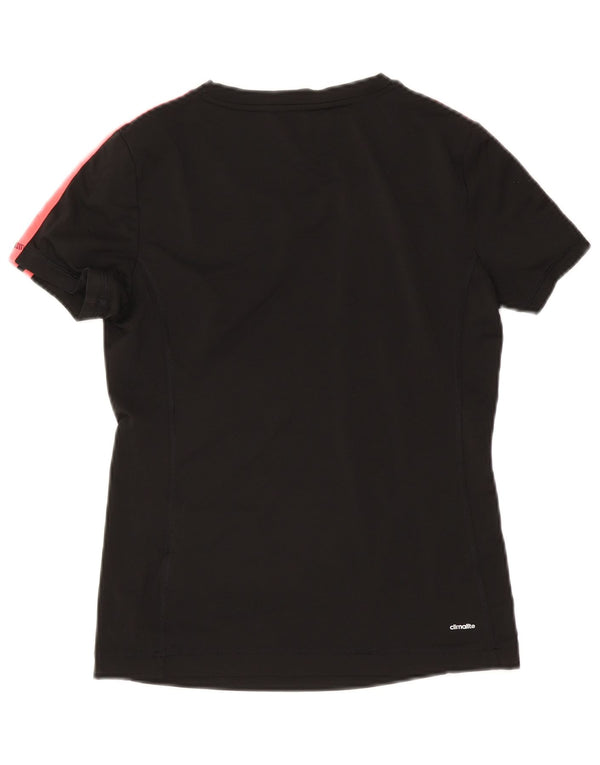 Adidas Womens Climalite T-Shirt Top UK 8/10 Small Black Polyester