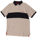 Hackett Mens Rugby Polo Shirt Medium White Colourblock Cotton