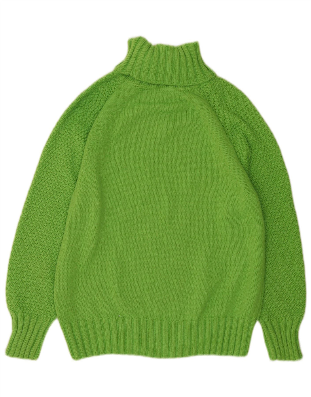 Vintage Womens Oversized Roll Neck Jumper Sweater UK 10 Small Green
