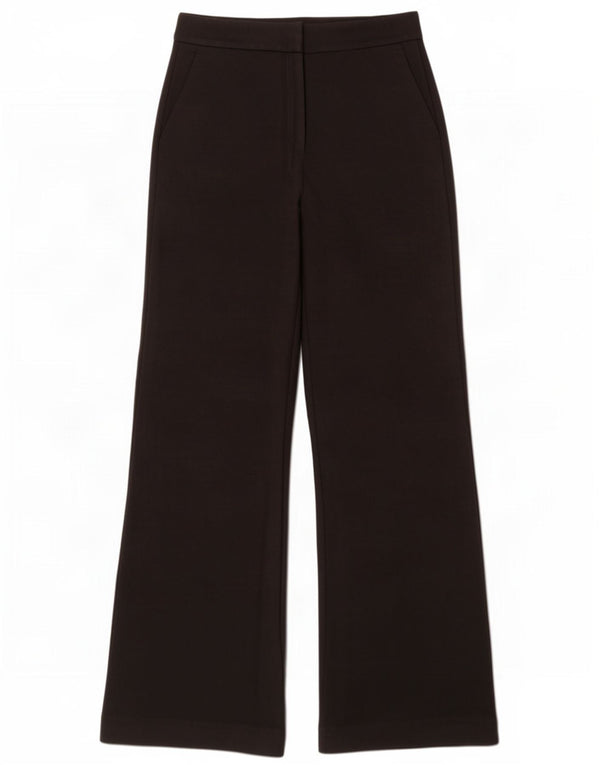 Boden Womens Wide Leg Suit Trousers UK 10 Small W28 L31 Black Viscose