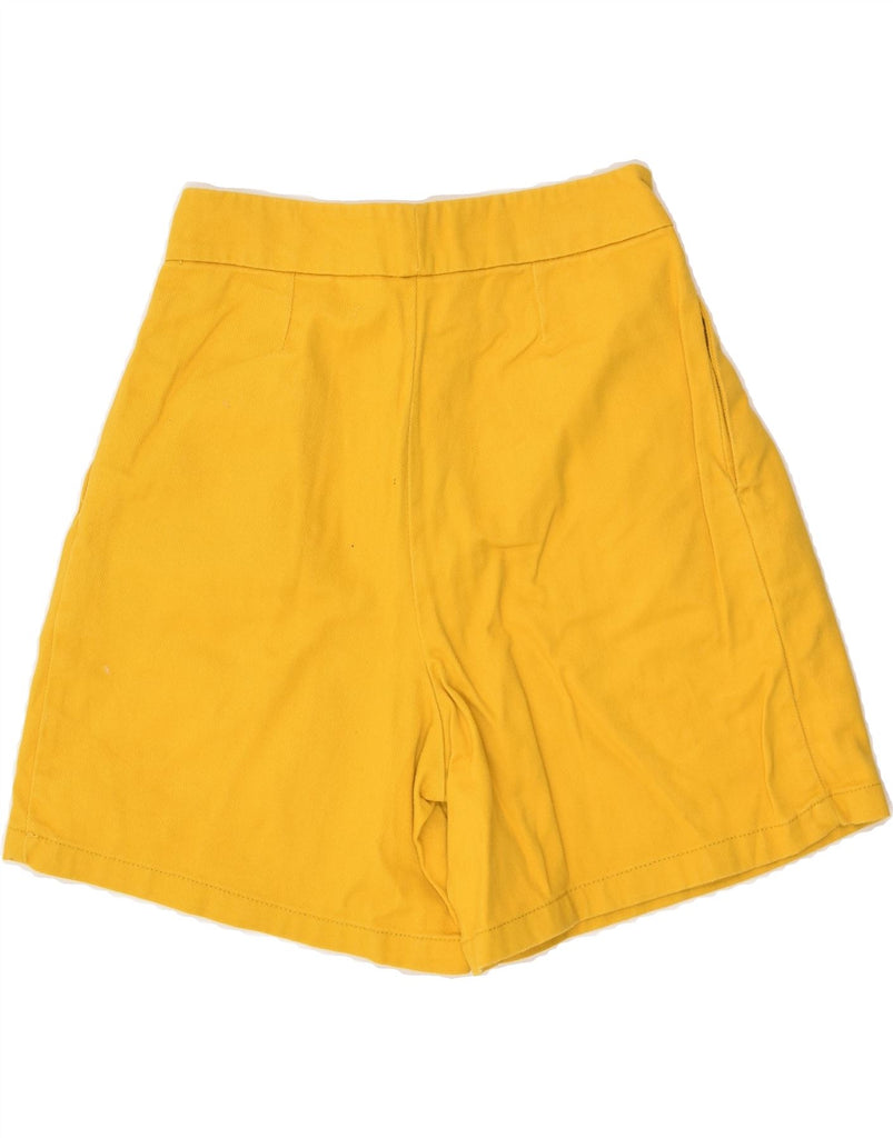 VINTAGE Womens Chino Shorts Small W26  Yellow Cotton | Vintage Vintage | Thrift | Second-Hand Vintage | Used Clothing | Messina Hembry 