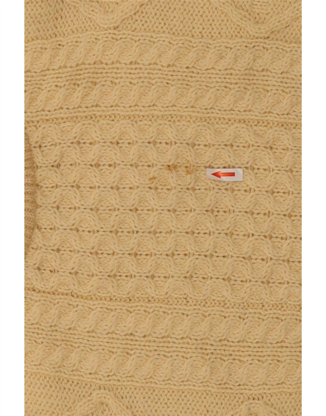 arancrafts Mens Crew Neck Jumper Sweater Medium Beige Wool