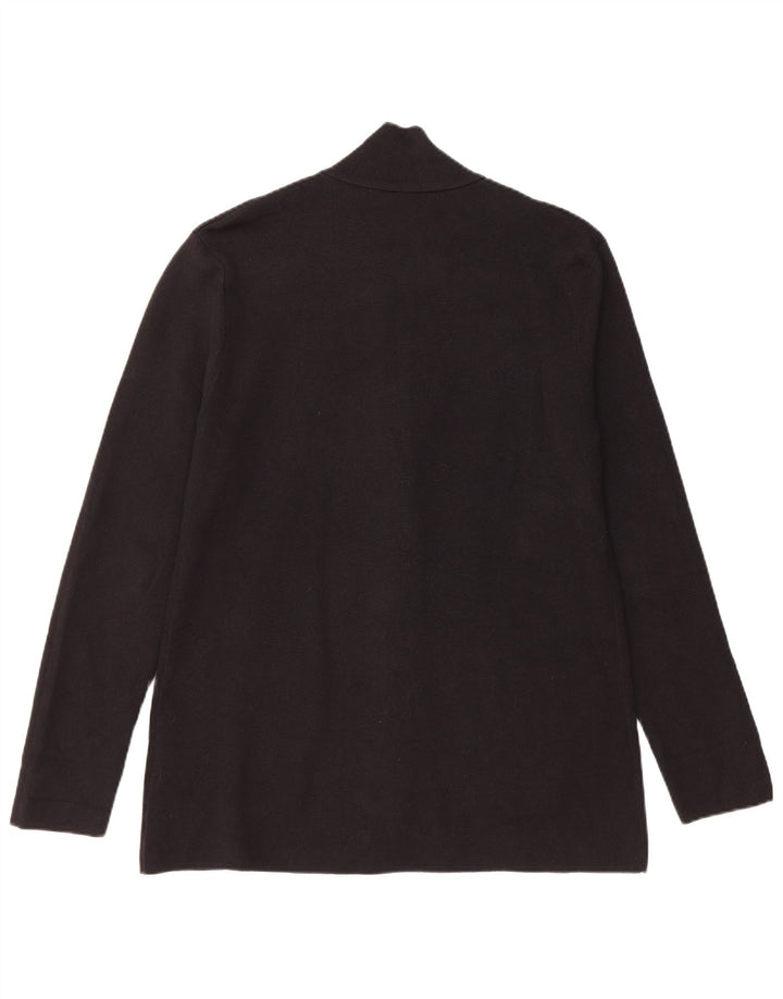 J. Crew Womens Cardigan Sweater UK 16 Large Black Cotton