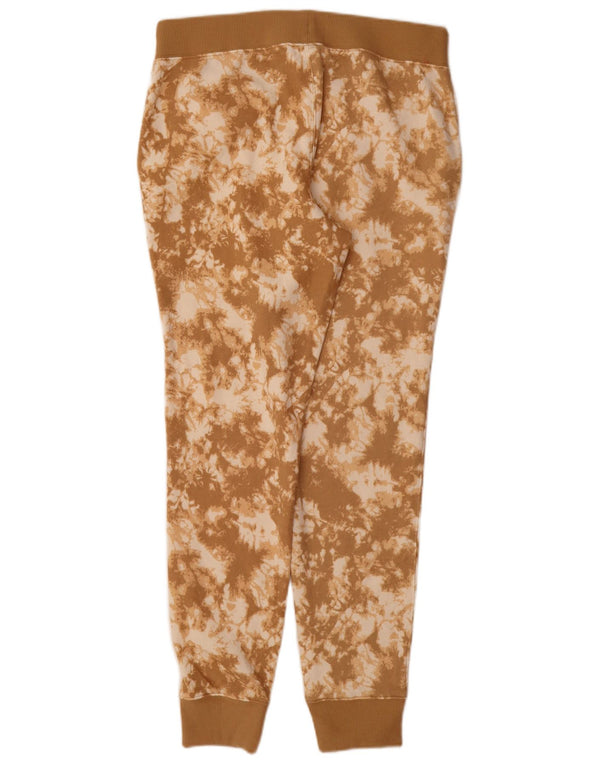 Champion Womens Tracksuit Trousers Joggers UK 10 Small Brown Tie Dye Cotton