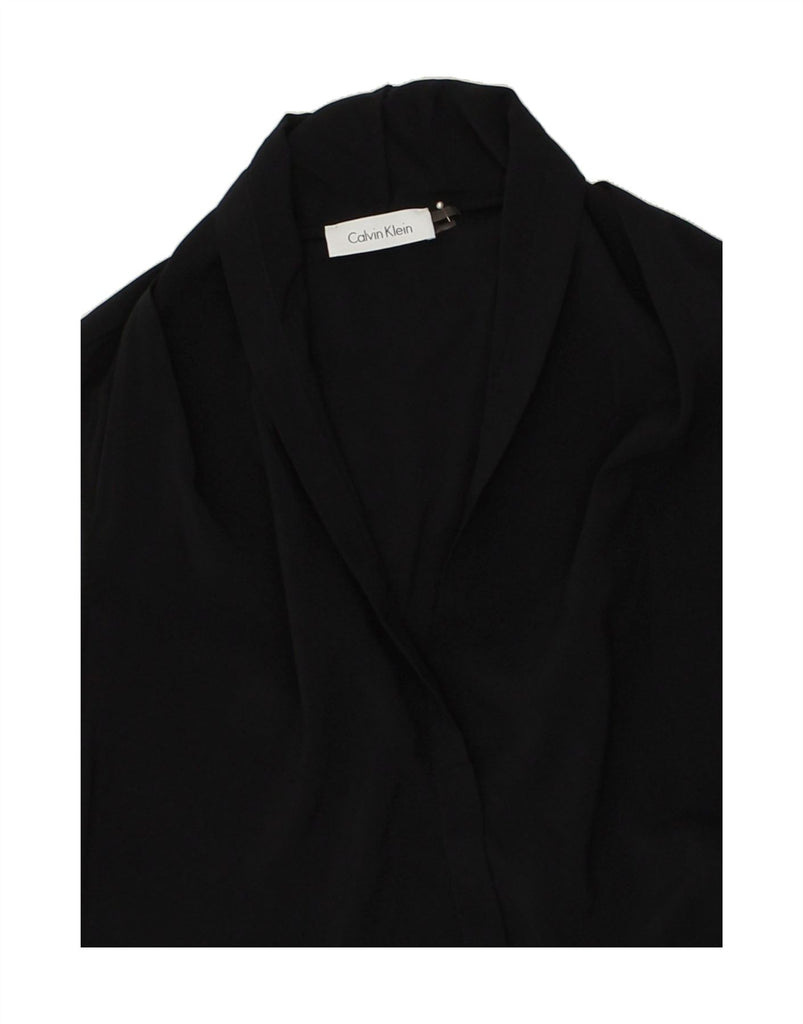 CALVIN KLEIN Womens Sleeveless Shirt Blouse UK 14 Medium Black | Vintage Calvin Klein | Thrift | Second-Hand Calvin Klein | Used Clothing | Messina Hembry 