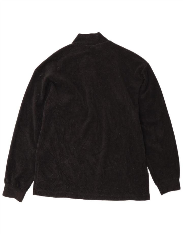 FILA Mens Zip Neck Fleece Jumper IT 48 Medium Black