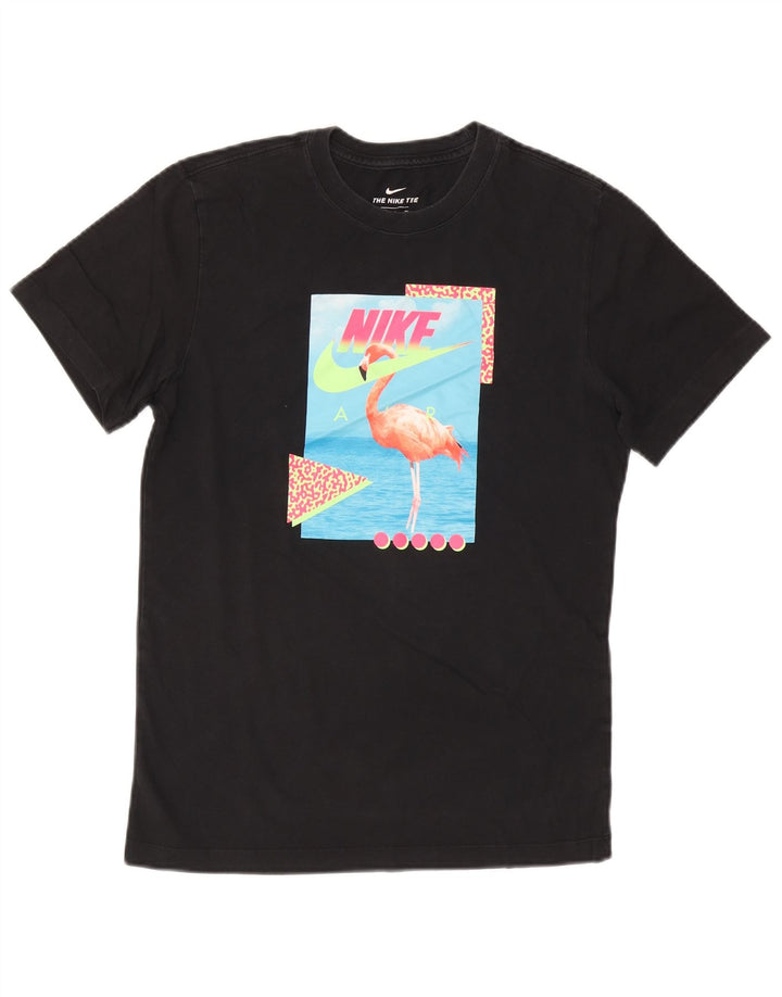 Nike Mens Graphic T-Shirt Top Small Black Cotton