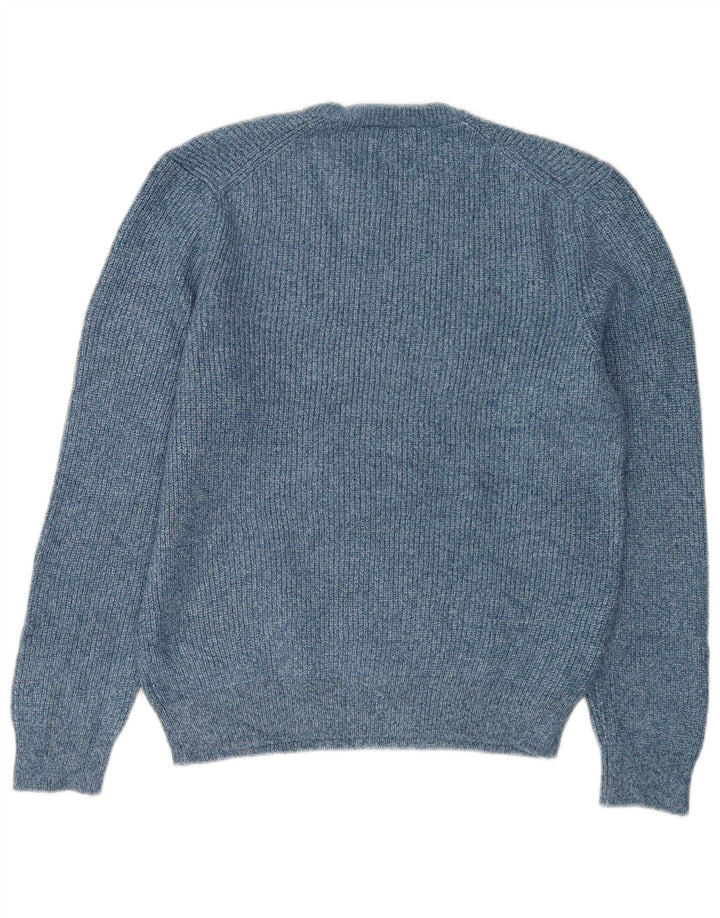 Marks & Spencer Mens Crew Neck Jumper Sweater Medium Blue Flecked Polyamide