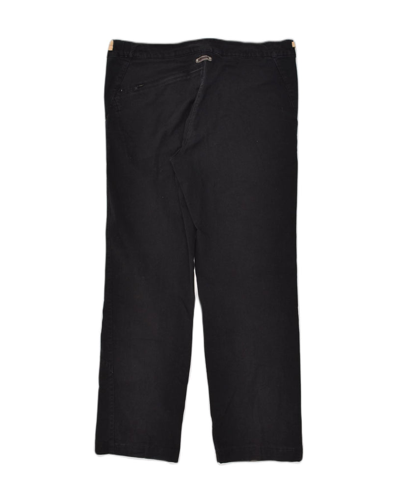 FILA Womens Straight Chino Trousers UK 12 Medium W34 L28  Black Cotton | Vintage Fila | Thrift | Second-Hand Fila | Used Clothing | Messina Hembry 