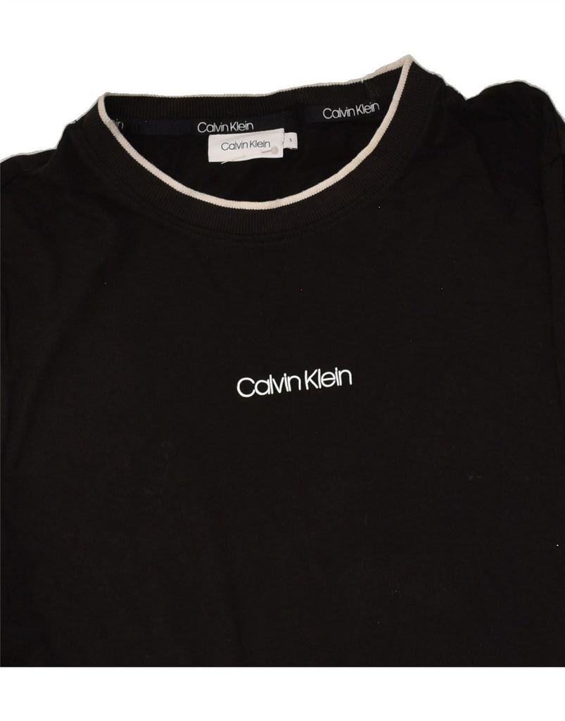 CALVIN KLEIN Mens T-Shirt Top Small Black Cotton | Vintage Calvin Klein | Thrift | Second-Hand Calvin Klein | Used Clothing | Messina Hembry 