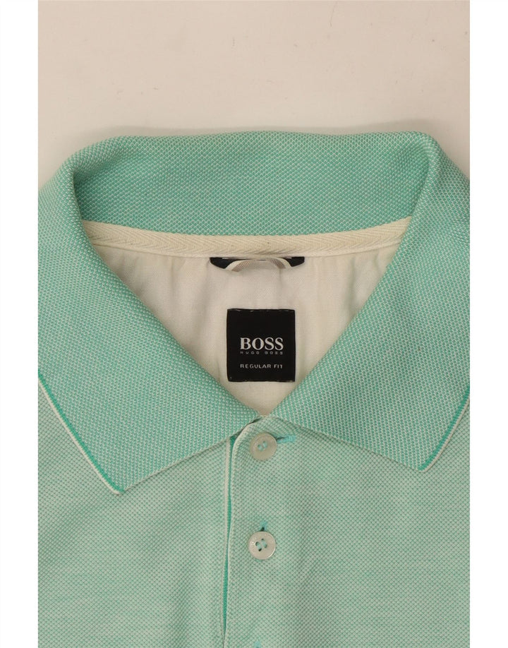 HUGO BOSS Mens Regular Fit Polo Shirt Medium Turquoise