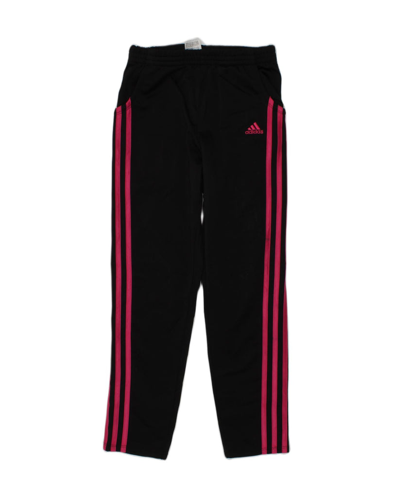 ADIDAS Girls Tracksuit Trousers 7-8 Years Small Black Polyester | Vintage Adidas | Thrift | Second-Hand Adidas | Used Clothing | Messina Hembry 