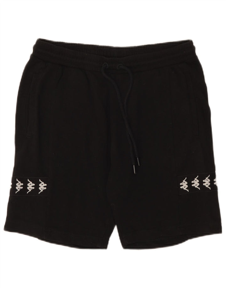 Kappa Mens Graphic Sport Shorts Small  Black Cotton