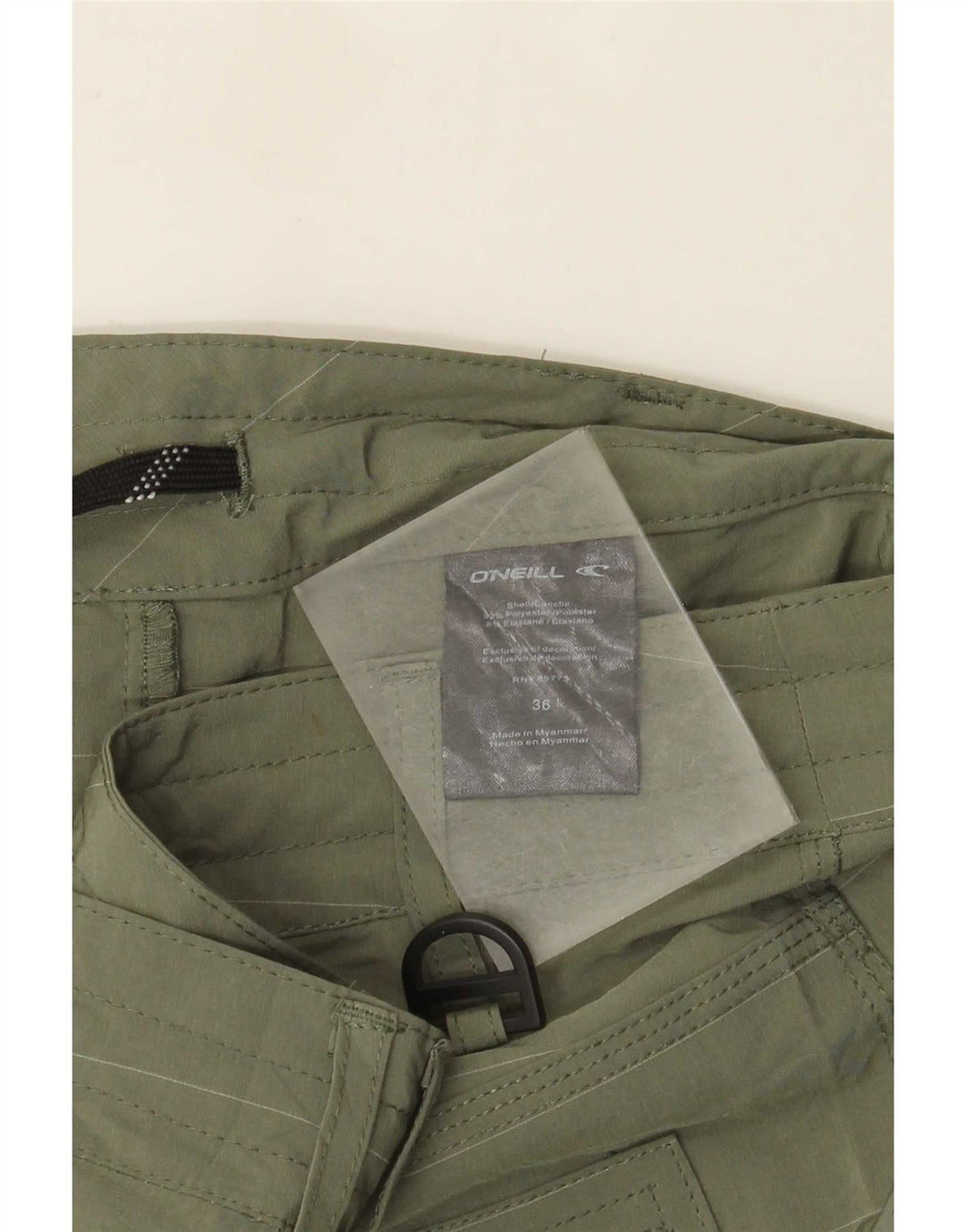 O'Neill Mens Cargo Shorts W36 Large Khaki Striped Polyester
