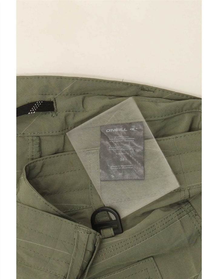O'Neill Mens Cargo Shorts W36 Large Khaki Striped Polyester