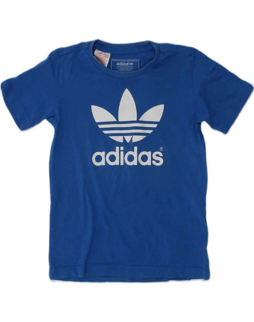 ADIDAS Boys Graphic T-Shirt Top 5-6 Years Blue Cotton | Vintage Adidas | Thrift | Second-Hand Adidas | Used Clothing | Messina Hembry 