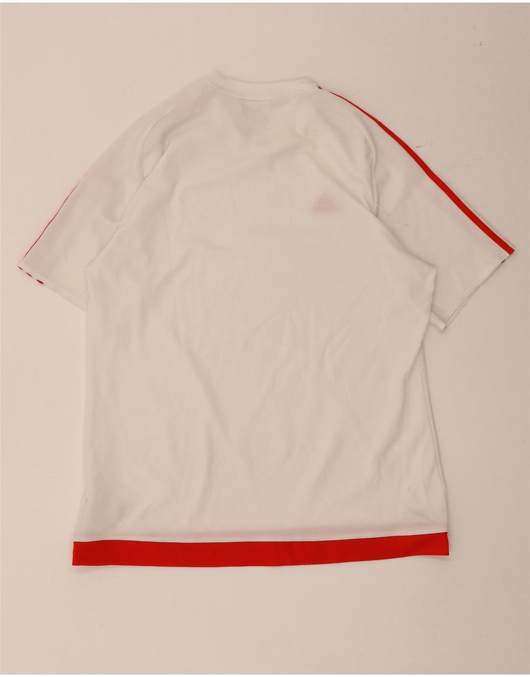 Adidas Mens Climalite T-Shirt Top Large White Colourblock Polyester