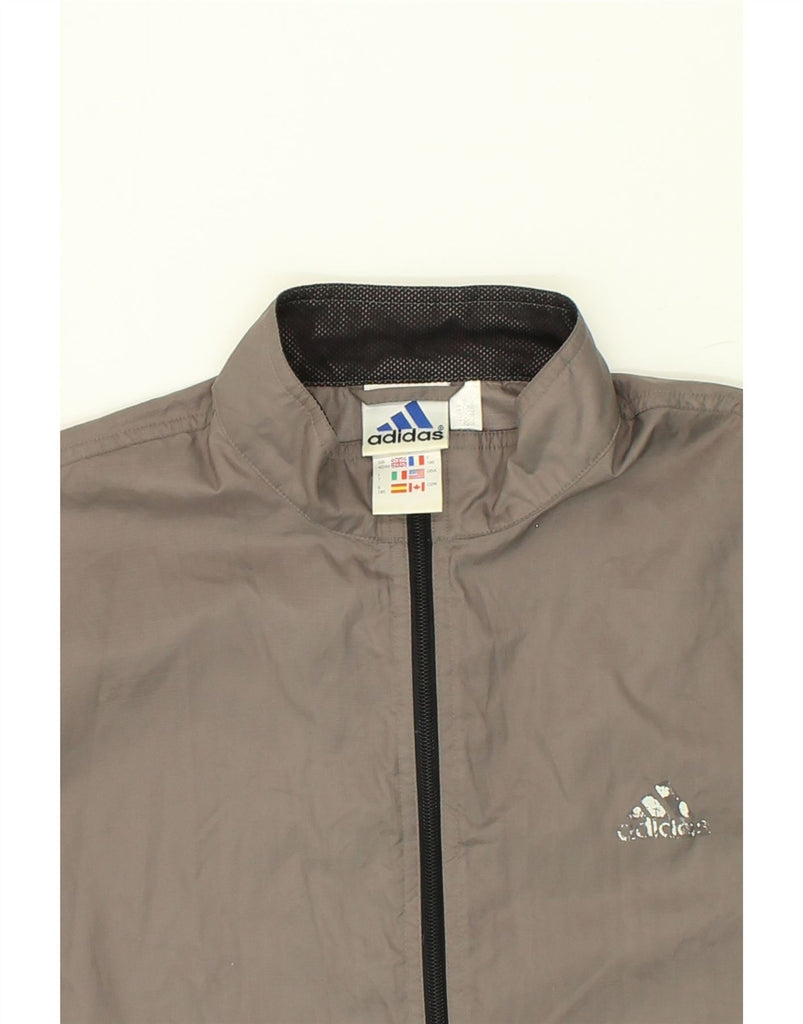 ADIDAS Mens Tracksuit Top Jacket UK 42/44 Large Grey Colourblock Polyester | Vintage Adidas | Thrift | Second-Hand Adidas | Used Clothing | Messina Hembry 