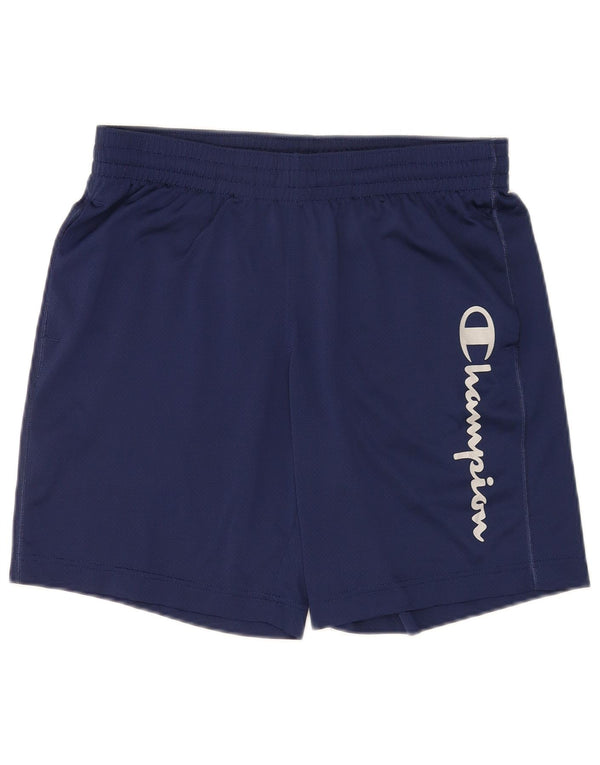 Champion Mens Graphic Sport Shorts Medium Navy Blue Polyester