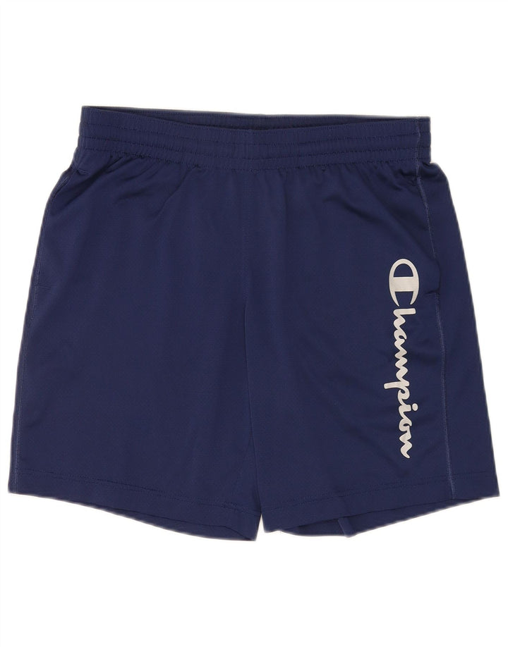 Champion Mens Graphic Sport Shorts Medium Navy Blue Polyester