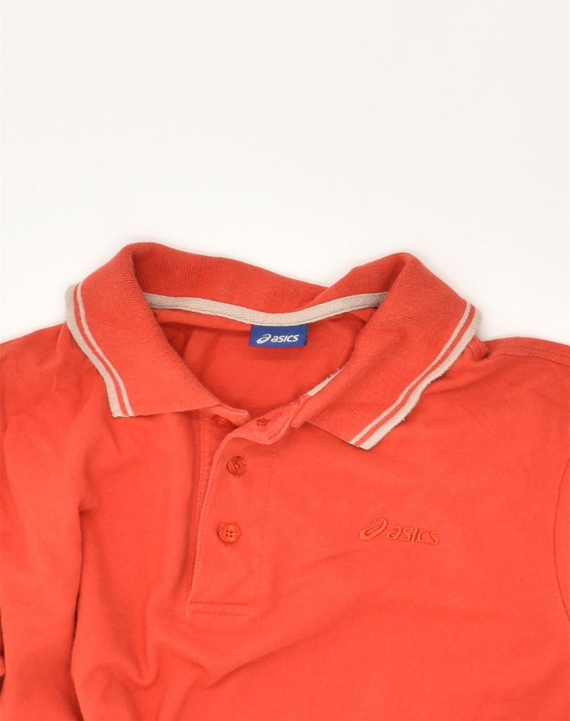 ASICS Mens Long Sleeve Polo Shirt Small Red Cotton | Vintage Asics | Thrift | Second-Hand Asics | Used Clothing | Messina Hembry 