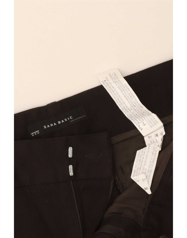 Zara Womens Chino Shorts EU 42 Large W32  Black Cotton