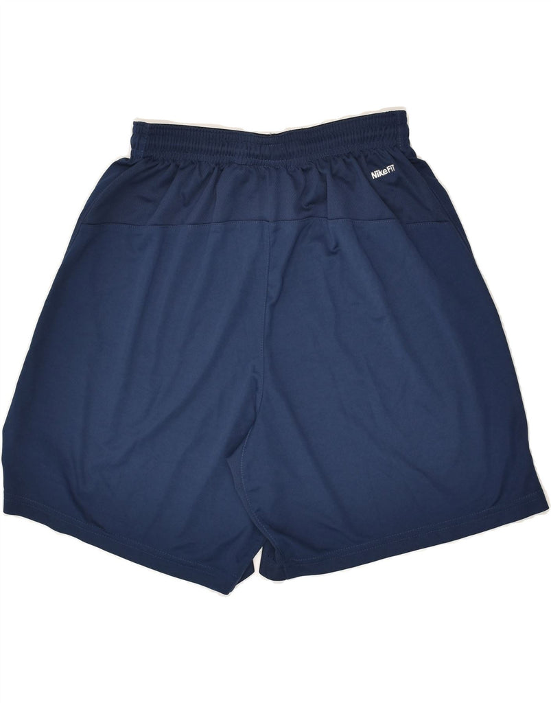 NIKE Mens Fit Dry Sport Shorts Small Navy Blue Polyester | Vintage Nike | Thrift | Second-Hand Nike | Used Clothing | Messina Hembry 