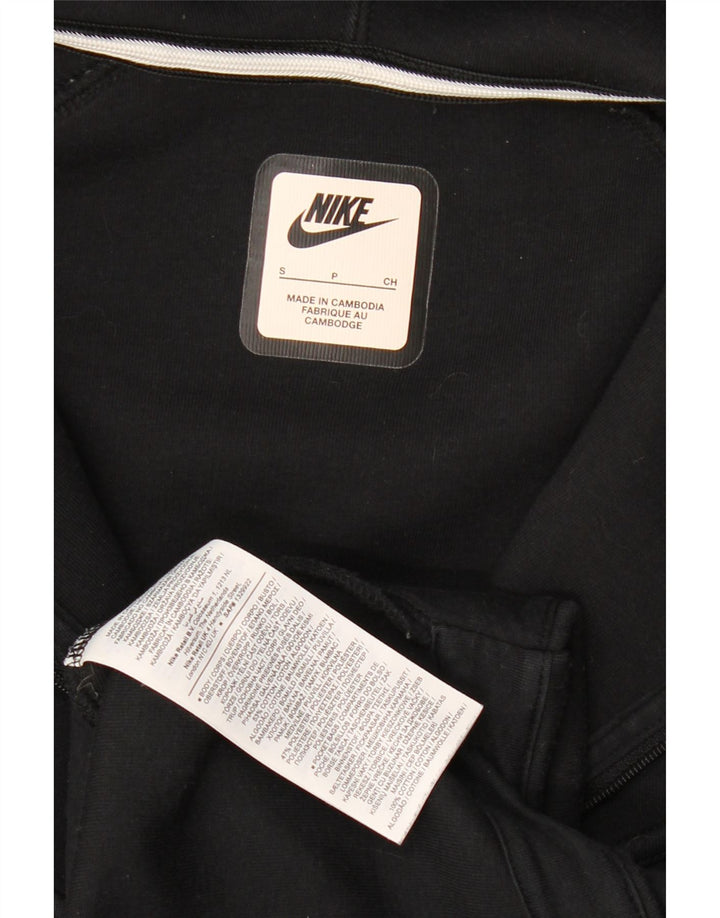 Nike Mens Zip Hoodie Sweater Small Black Cotton