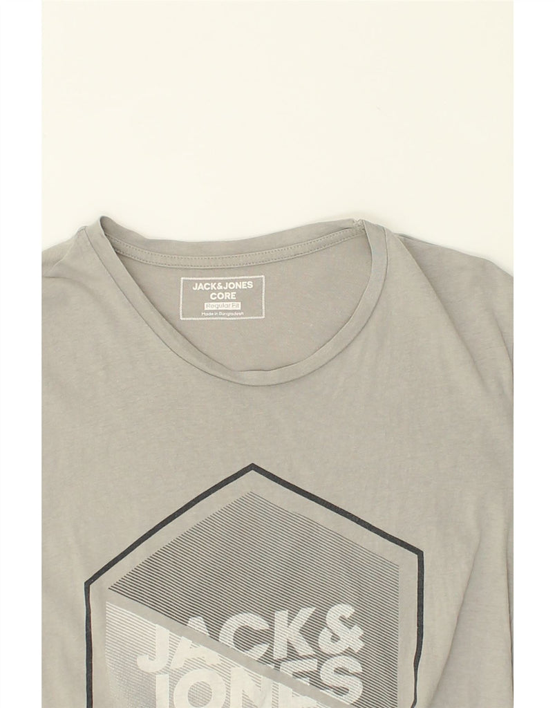 JACK & JONES Mens Regular Fit Graphic T-Shirt Top Small Grey Cotton | Vintage Jack & Jones | Thrift | Second-Hand Jack & Jones | Used Clothing | Messina Hembry 