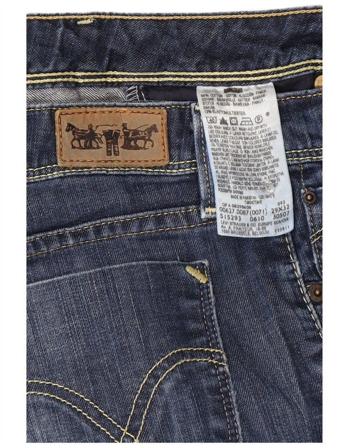 Levi's Womens 627 Straight Jeans W29 L28 Navy Blue Cotton