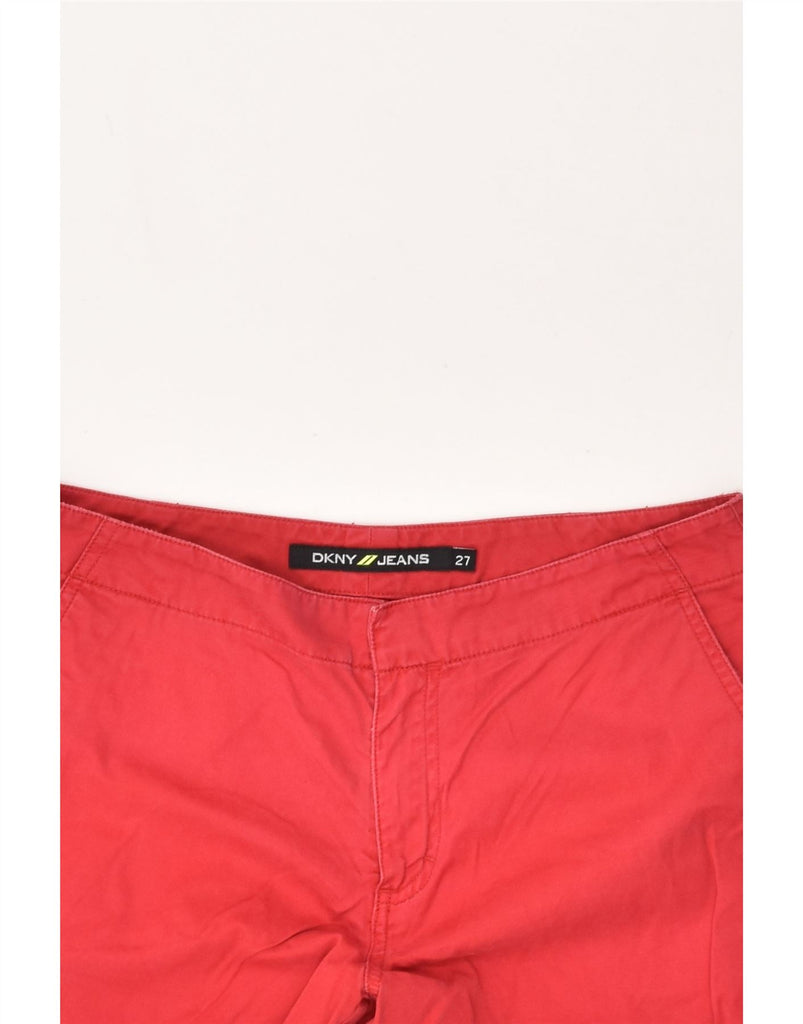 DKNY Womens Chino Shorts W27 Small  Red Cotton | Vintage Dkny | Thrift | Second-Hand Dkny | Used Clothing | Messina Hembry 