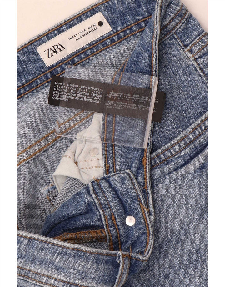 Zara Womens Straight Jeans EU 40 Medium W30 L29 Blue Cotton