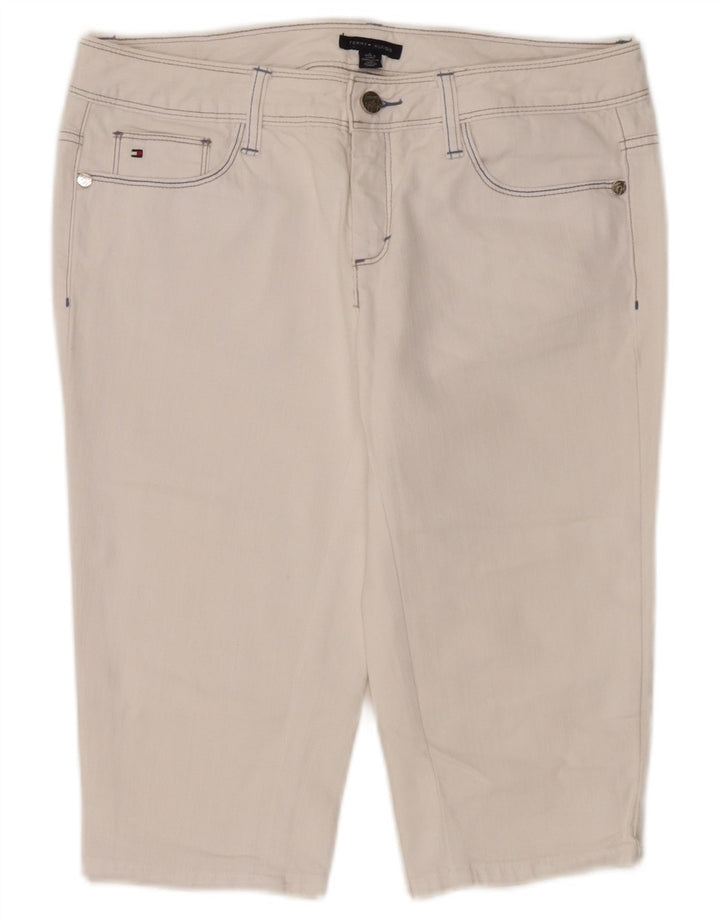 Tommy Hilfiger Womens Bermuda Denim Shorts US 8 Medium W32  White Cotton