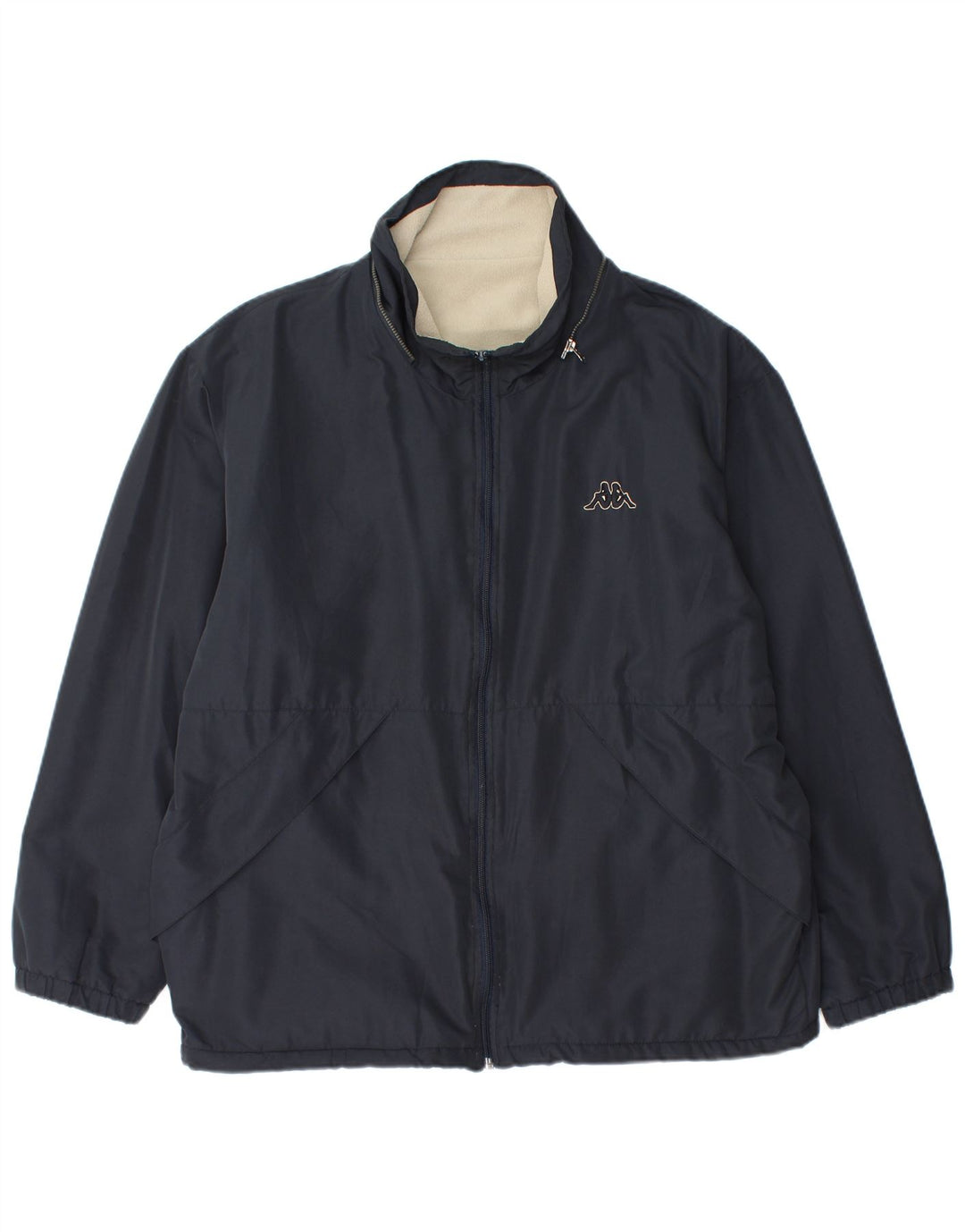 Kappa Mens Loose Fit Reversible Jacket UK 36 Small Navy Blue Polyester